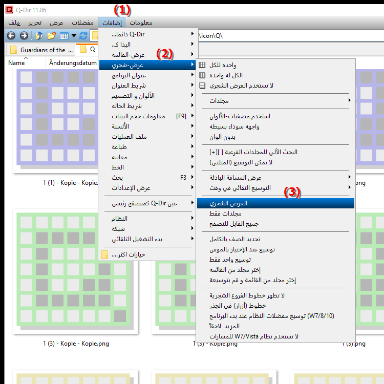 كيف يمكنني تمكين رؤية الدلائل في بنية دليل File Explorer